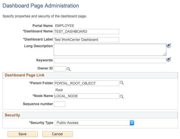 Configure WorkCenter Dashboard in PeopleSoft