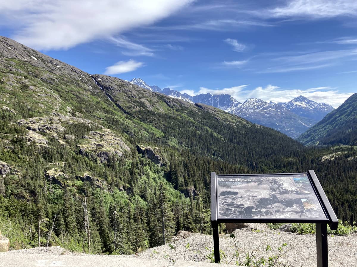 Bicycle ride down Klondike Highway (Skagway, Alaska)